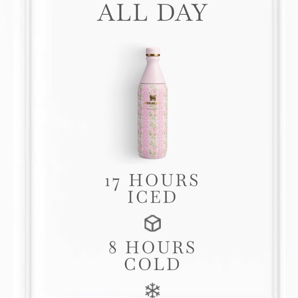 The Stanley x LoveShackFancy All Day Slim Bottle Blooming Heirloom 20 Oz - Picture 2 of 2